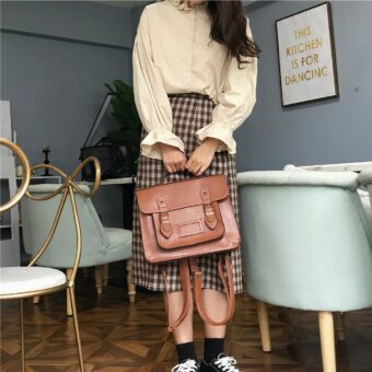 Mochila escolar vintage - Marrón - Mochila Mochila escolar