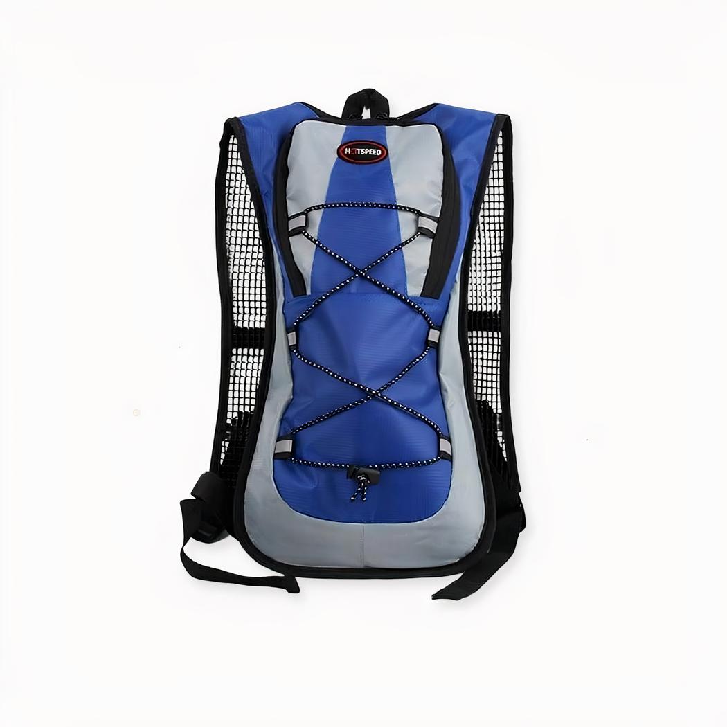 Esta mochila de hidratación para senderismo contiene una bolsa de agua de 2 litros. Así siempre tendrá algo para hidratarse cuando vaya de excursión o en bicicleta. La bolsa por sí sola tiene una capacidad de 5 litros.