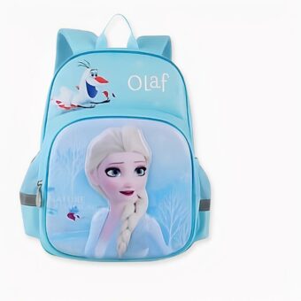 Mochila azul Disney Snow Queen, de buena calidad y muy a la moda.