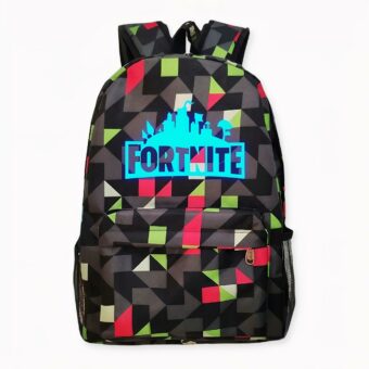Mochilas fosforescentes de Fortnite - Negras, con motivos azules de Fortnite. Buena calidad y muy de moda.