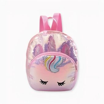 Descubra esta chispeante mochila infantil de lentejuelas de unicornio, que será una adorable compañera para su hijo. Esta encantadora bolsa es perfecta para llevar todos los artículos escolares de su hijo o ¡para llevar los juguetes con él!