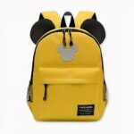 Mochila infantil Mickey de colores en amarillo, negro y gris, de buena calidad y muy actual.