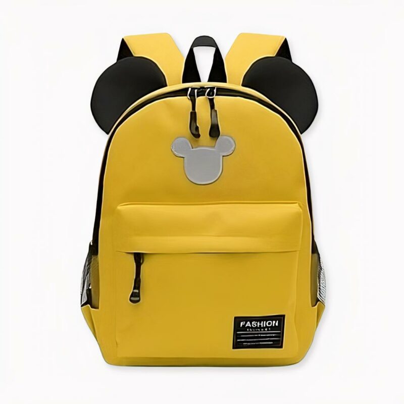 Sac_à_dos_enfant_coloré_Mickey_2 Mochila infantil Mickey de colores en amarillo, negro y gris, de buena calidad y muy actual.