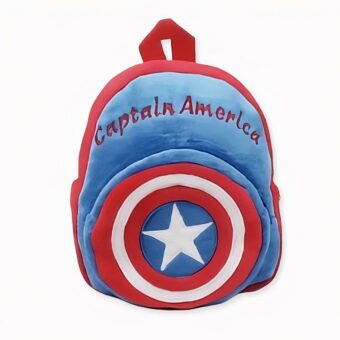 Mochila de felpa del Capitán América Iron Man. Buena calidad y muy de moda.