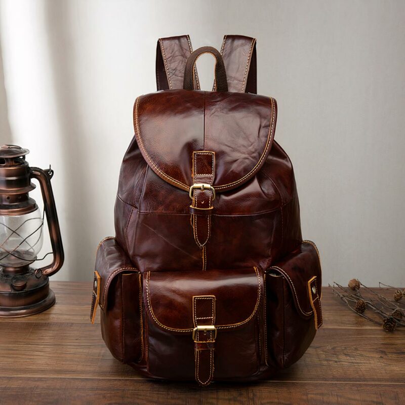 Mochila de cuero