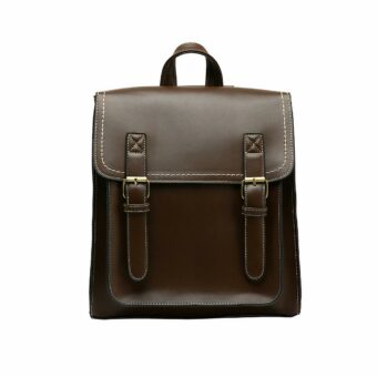 Mochila satchel estilo vintage - Marrón oscuro - Mochila Mochila escolar