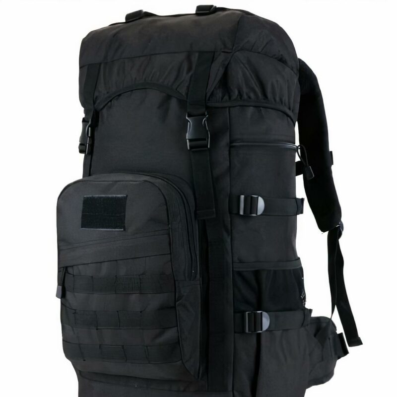 Mochila militar de senderismo - Negra - Bolsa mochila
