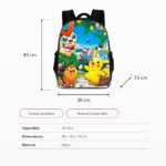 Mochila del universo Pokémon para niños con dimensiones y especificaciones