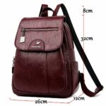 Mochila de cuero para mujer Mochila