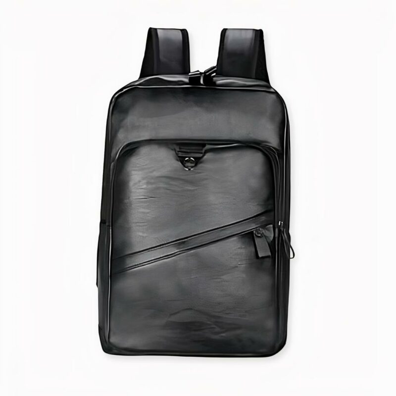 Mochila de cuero para ordenador - Negra - Mochila Mochila para ordenador portátil