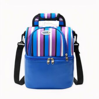 Descubra esta bonita, sencilla y práctica bolsa bandolera especialmente diseñada para guardar y transportar sus alimentos durante un picnic o una excursión. Equipada con una doble capa, esta bolsa isotérmica mantendrá frescos sus alimentos y bebidas.