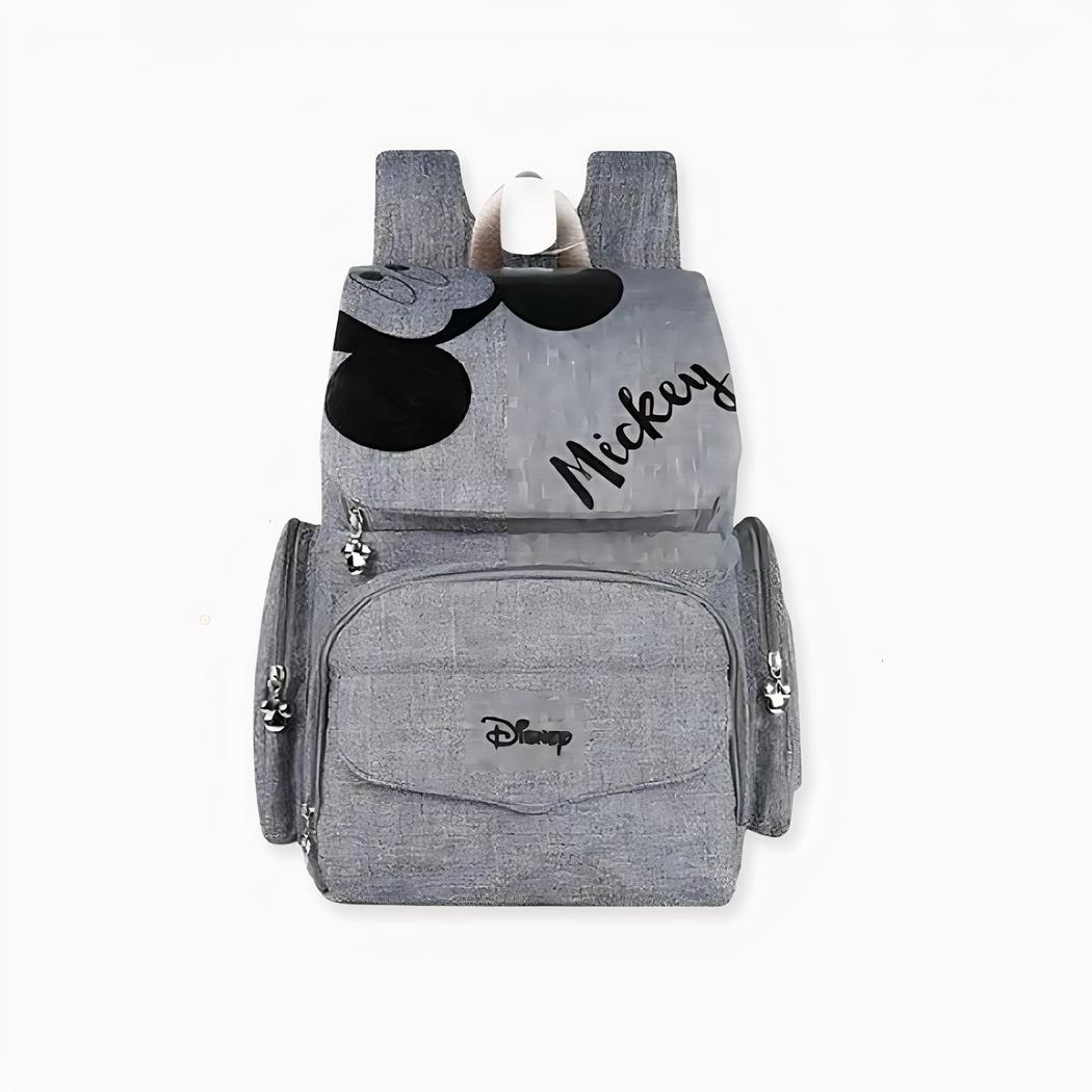 Descubra esta magnífica bolsa cambiador de bebé para mamá con motivos de Minnie y Mickey. Una bonita y práctica mochila con gran capacidad para llevar todas las cositas que necesita el bebé para un picnic o una excursión.