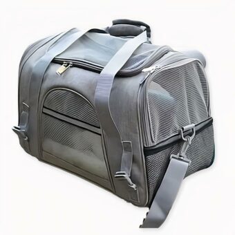 Mochila de viaje de malla para mascotas - Gris claro, S - Dog Cat