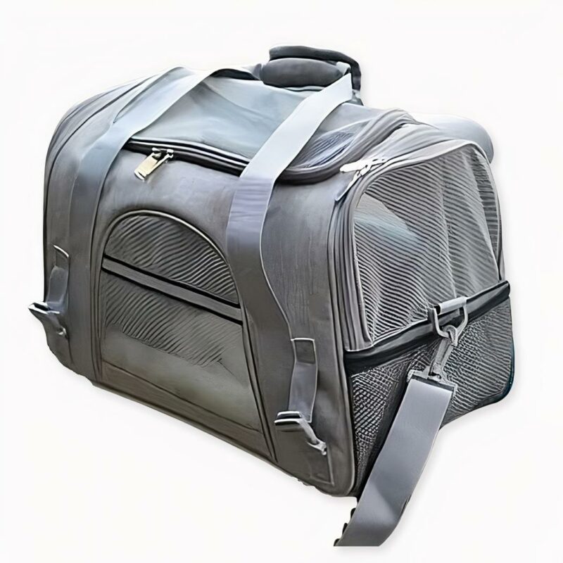 Mochila de viaje de malla para mascotas - Gris claro, S - Dog Cat