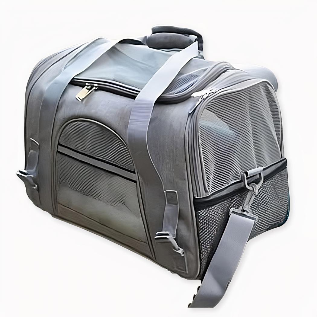 Mochila de viaje de malla para mascotas - Gris claro, S - Dog Cat
