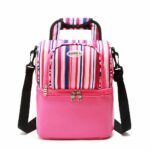 Bolso bandolera isotérmico de doble capa - Rosa - Bolsa fiambrera