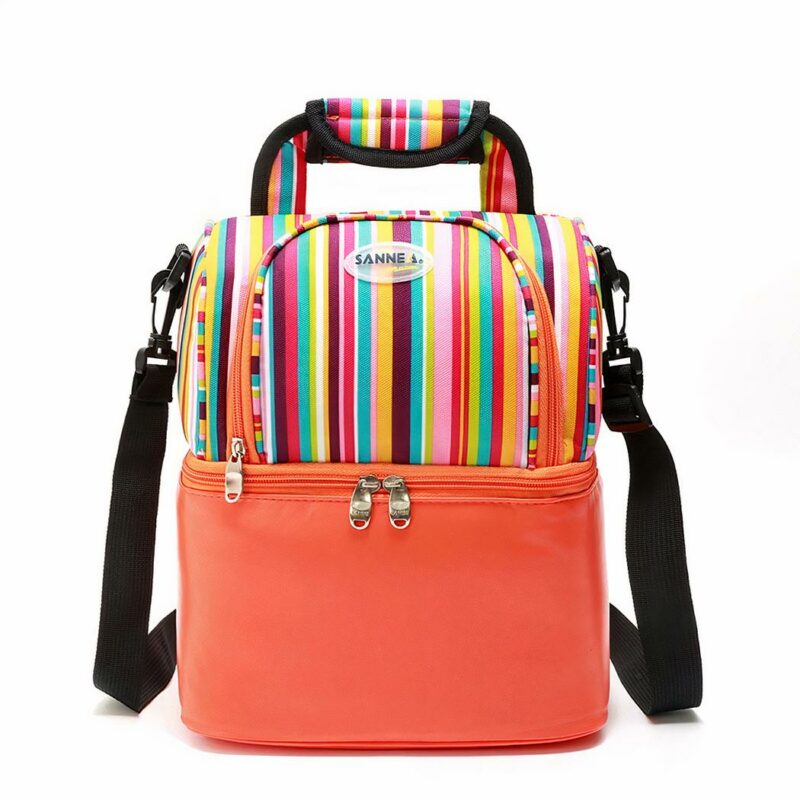 Bolsa bandolera isotérmica de doble capa - Naranja - Bolsa fiambrera