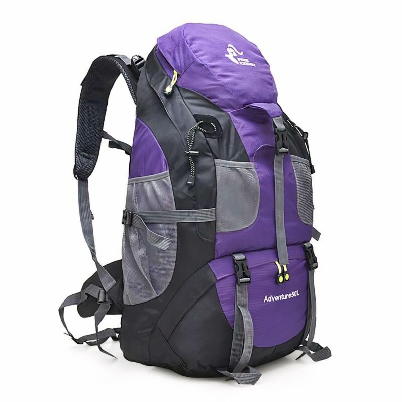 Mochila de senderismo, 50L - Morado - Mochila de senderismo Mochila