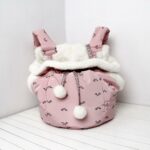 Mochila de transporte semicerrada para cachorro y gato - Rosa, M - Perro Gato