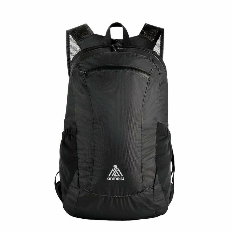 Mochila deportiva ligera y plegable - Negra - Senderismo Naturaleza Senderismo