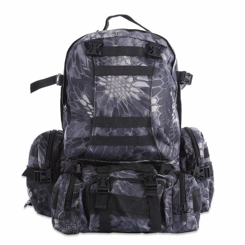 Mochila táctica de viaje - Negro militar - Bolsa mochila