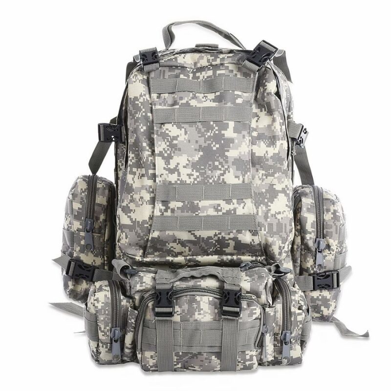 Mochila táctica de viaje - Gris militar - Mochila táctica militar