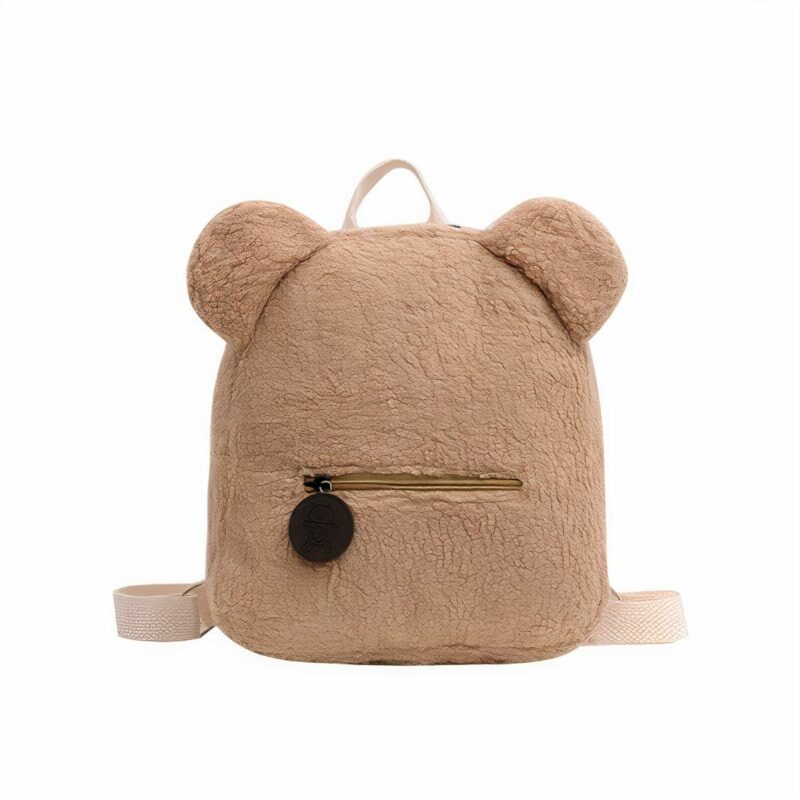 Mochila escolar infantil de forro polar - Camel - Mochila Mochila escolar
