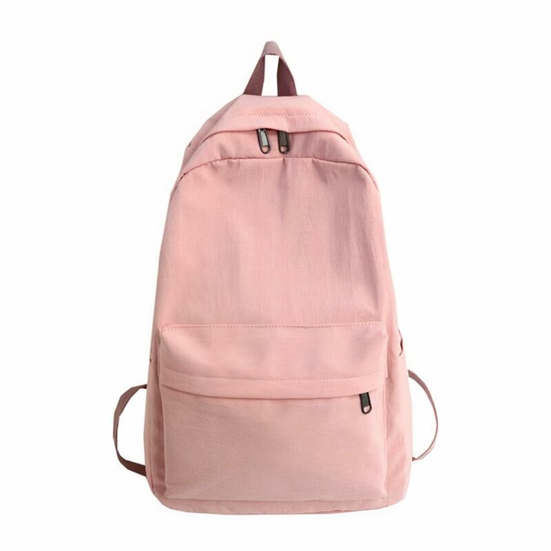 Mochila escolar de color sólido - Rosa - Bolso Mochila