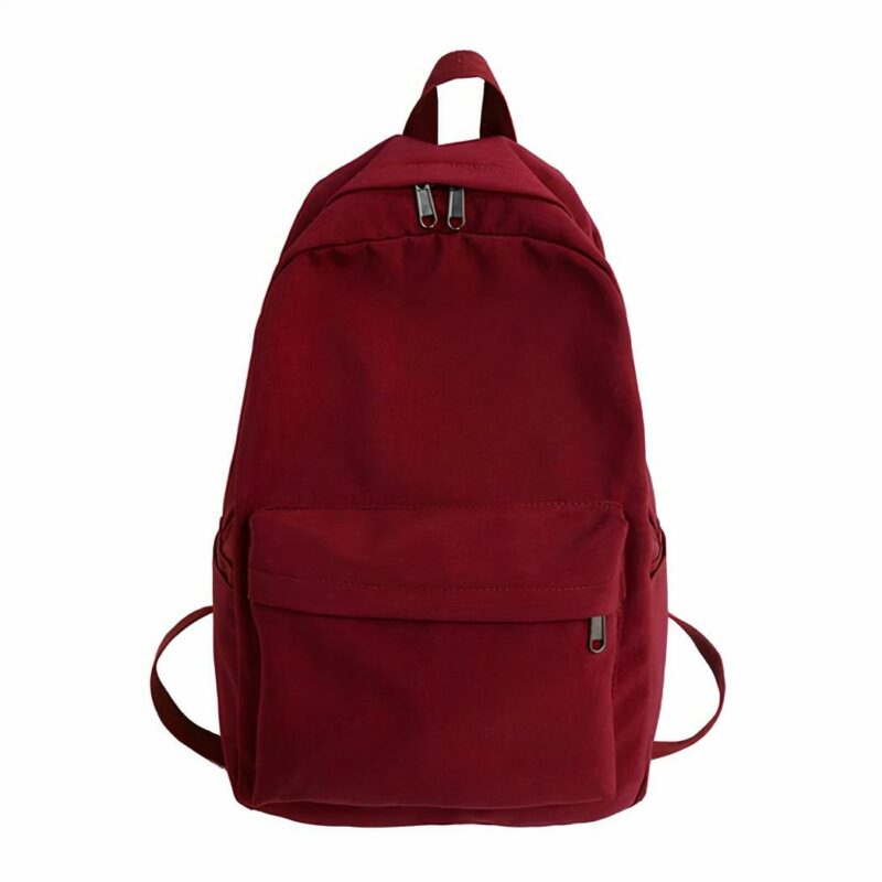 Mochila escolar de color sólido - Roja - Mochila escolar