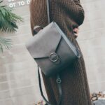 Mochila retro para mujer - Gris - Arrivée Sac à dos