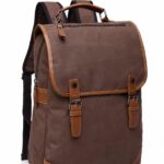 Mochila vintage de lona para hombre - Marrón - Mochila Mochila para portátil