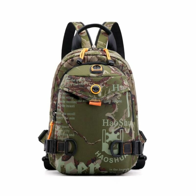 Mochila compacta y elegante para hombre - Verde militar - Bandolera Bolsa