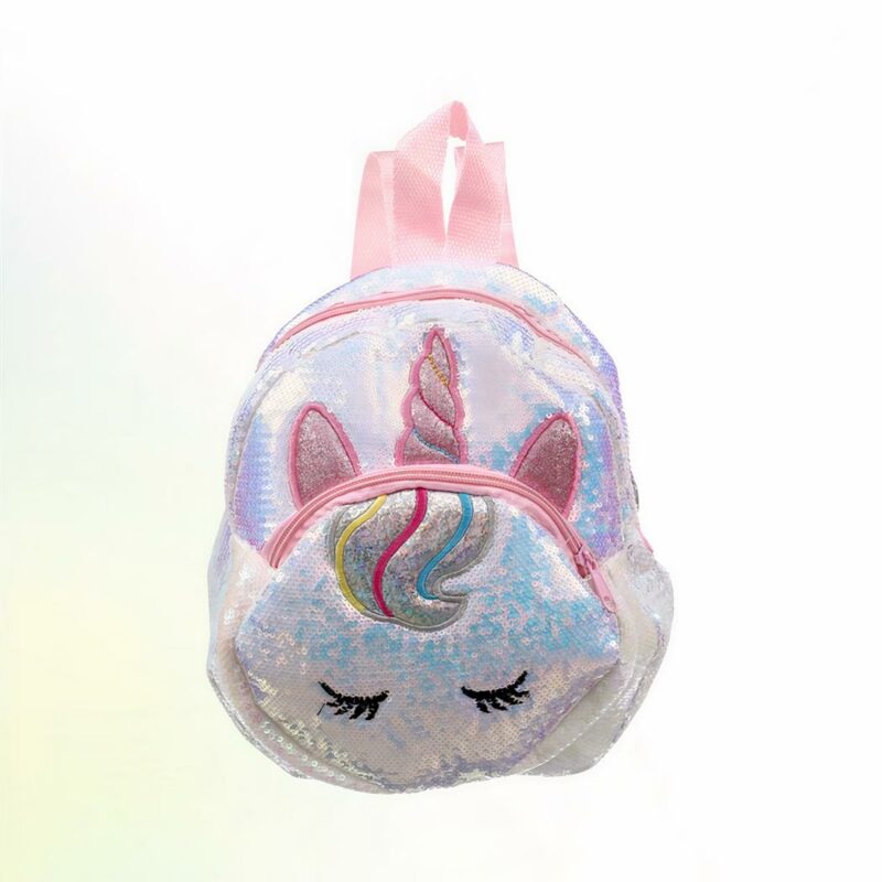 Mochila infantil unicornio con purpurina - Plata - Mochila infantil Mochila