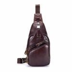 Cartera vintage de cuero - Marrón - CAPITAINE DE TAUREAU Bolso de hombro