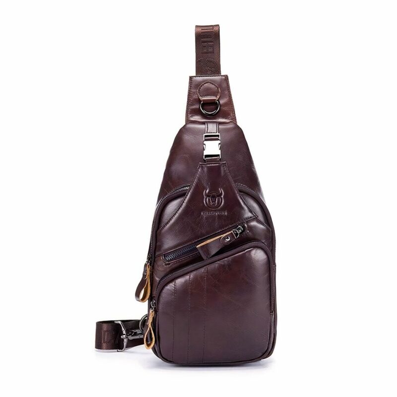 Cartera vintage de cuero - Marrón - CAPITAINE DE TAUREAU Bolso de hombro