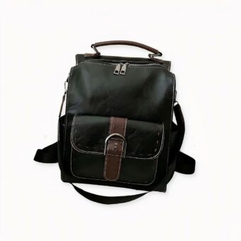 Elija esta adorable mochilita de estilo mochila escolar vintage en polipiel y láncese a la aventura con todos sus imprescindibles a cuestas   Disponible en 3 colores.