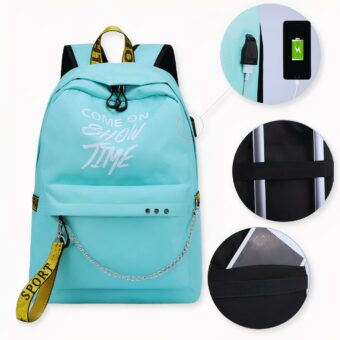 ¿Le gusta llamar la atención? ¡Apueste por esta mochila para mujer! Una bonita mochila con un estampado brillante que no le dejará pasar desapercibida. Llévela con usted allá donde vaya. De paseo, en el centro comercial, en el colegio... esta mochila con letras estampadas le hará lucir estupenda y le facilitará la vida al mismo tiempo. Disponible en varios colores.