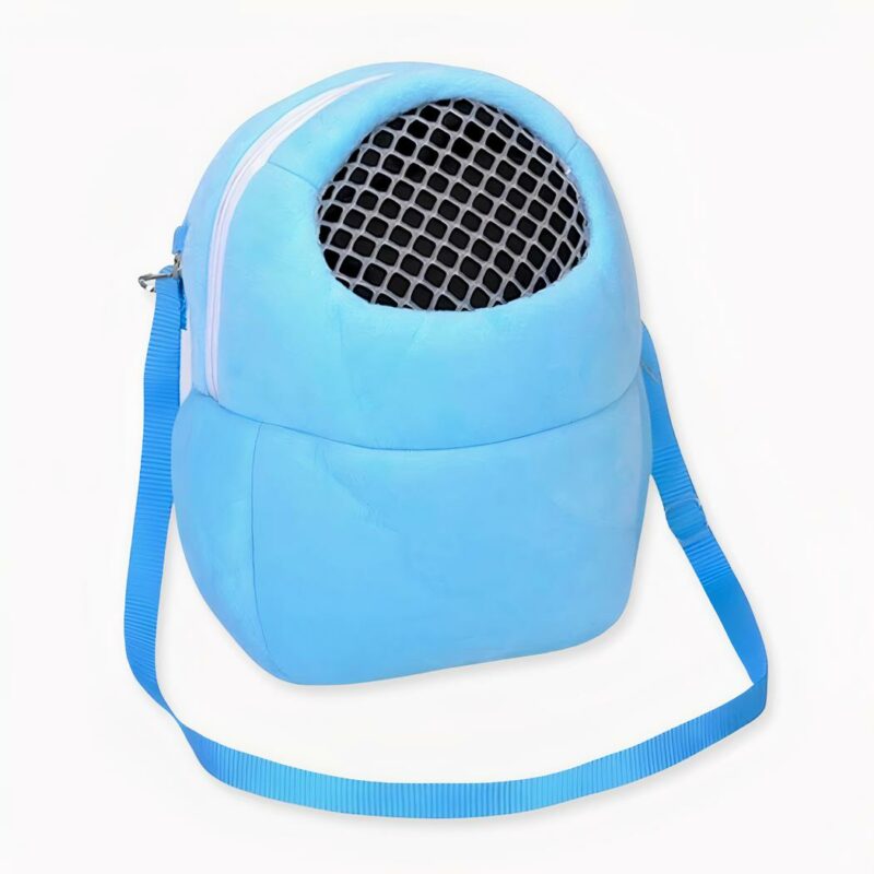 Sus pequeñas mascotas también pueden acompañarle. Con esta bonita bolsa de transporte para mascotas, su gato, erizo, chinchilla o hurón podrán ir con usted a todas partes. Suave, cálida y cómoda, esta bolsa bandolera también es transpirable. La pequeña abertura de la parte superior garantiza una excelente circulación del aire.