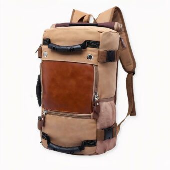 Nuestra mochila de viaje impermeable está fabricada con piel sintética y tejidos de primera calidad, lo que la hace impermeable y ultrarresistente. Tiene una gran capacidad y está diseñada para ofrecer la máxima comodidad. Le permitirá llevar consigo todo lo que necesite cuando viaje, gracias a sus múltiples bolsillos internos y externos. Dispone de una cremallera frontal para acceder fácilmente a las cosas que utilizará con más frecuencia.