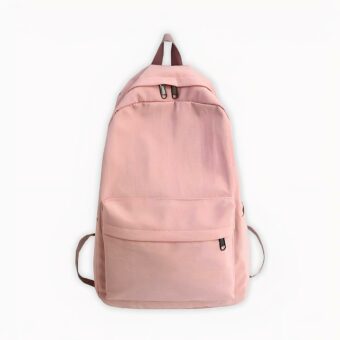 Mochila escolar de color sólido - Rosa - Bolso Mochila