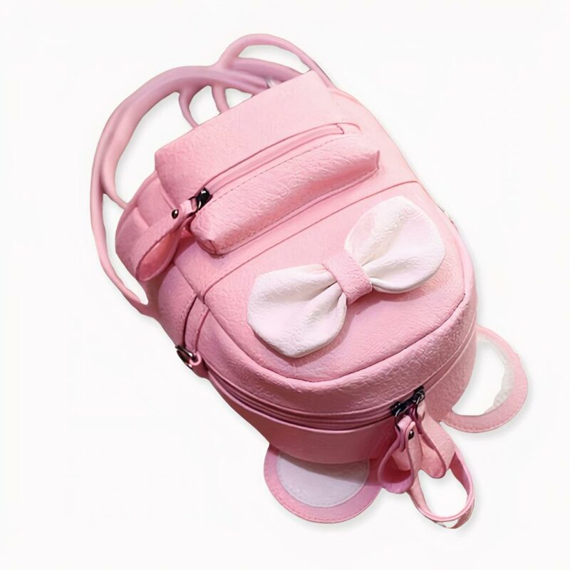 Mini mochila con lazo para niña - Rosa - Mochila escolar Mochila. Buena calidad y muy a la moda.