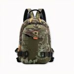 Mochila compacta y elegante para hombre - Verde militar - Bandolera Bolsa