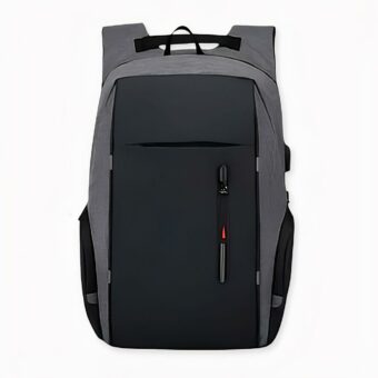 Mochila informal con cargador USB - Gris - Mochila para portátil Mochila