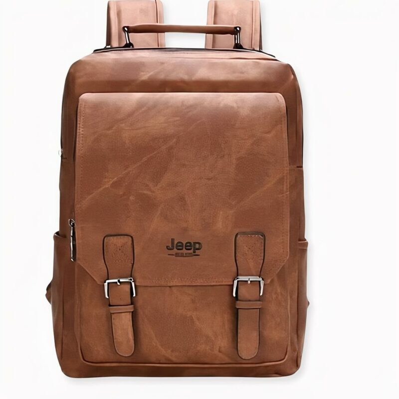 Mochila de cuero de diseño para hombre, de buena calidad y muy a la moda.