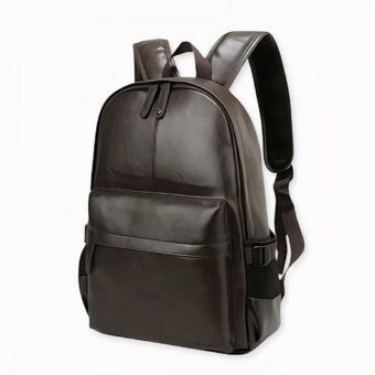 Mochila casual de cuero para hombre - Marrón - Mochila para portátil Mochila
