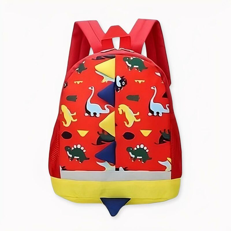 Mochila infantil con estampado de dinosaurios - Rojo - Mochila escolar Mochila