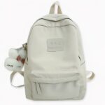 Mochila de nylon impermeable para adolescentes - Blanca - Mochila de mano