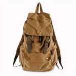 Moderna mochila de viaje de lona. Buena calidad y