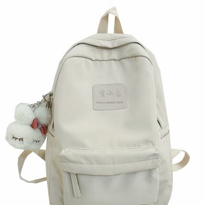 Mochila de nylon impermeable para adolescentes - Blanca - Mochila de mano