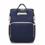 Mochila con cuna plegable - Azul marino - Bolso cambiador Bolsa